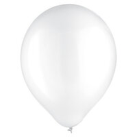 Go Brtly Solid Latex Balloon 12 Rnd White - 15 Each